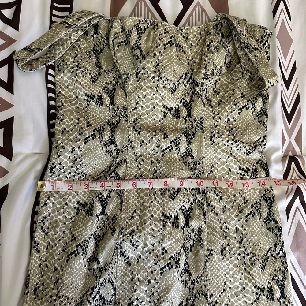 RevolveCapulet Lola Bustier Bodycon Dress Small Python Denim Snake Print Midi - Picture 10 of 15